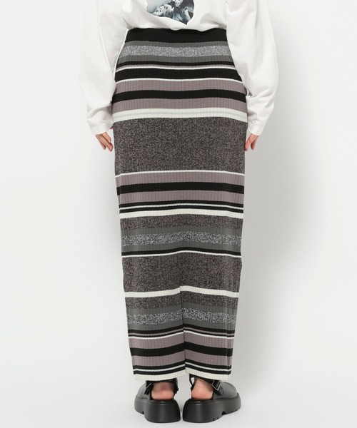 LEPSIM（レプシィム）の「12ゲージマルチボーダースカート　290073（スカート・レディース・グリーン/テラコッタ/ブラック・FREE）」の6枚目の写真