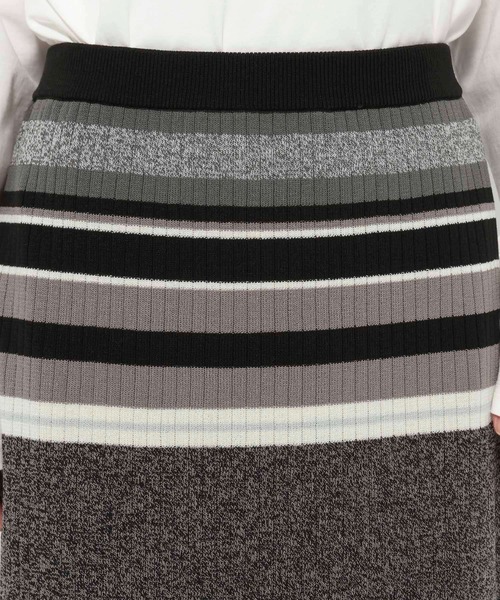 LEPSIM（レプシィム）の「12ゲージマルチボーダースカート　290073（スカート・レディース・グリーン/テラコッタ/ブラック・FREE）」の7枚目の写真