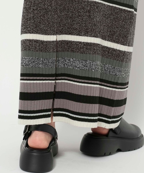 LEPSIM（レプシィム）の「12ゲージマルチボーダースカート　290073（スカート・レディース・グリーン/テラコッタ/ブラック・FREE）」の12枚目の写真