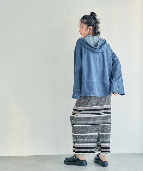 LEPSIM（レプシィム）の「12ゲージマルチボーダースカート　290073（スカート・レディース・グリーン/テラコッタ/ブラック・FREE）」の18枚目の写真