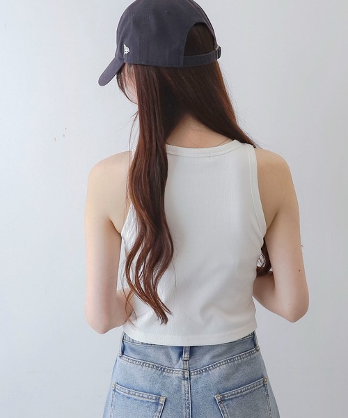 WEGO（ウィゴー）の「WEGO/なちゅ盛れカップインアメスリタンク（タンクトップ・レディース・杢グレー/ブラック/オフホワイト/レッド・SMALL/MEDIUM）」の8枚目の写真