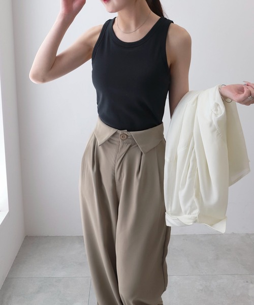 WEGO（ウィゴー）の「WEGO/なちゅ盛れカップインアメスリタンク（タンクトップ・レディース・杢グレー/ブラック/オフホワイト/レッド・SMALL/MEDIUM）」の14枚目の写真