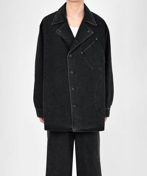 LAD MUSICIAN(ラッドミュージシャン)の「14oz DENIM SHIRT JACKET(デニムジャケット・メンズ・ブラック系・42/44/46)」の2枚目の写真