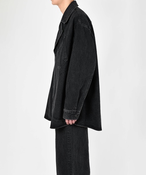 LAD MUSICIAN(ラッドミュージシャン)の「14oz DENIM SHIRT JACKET(デニムジャケット・メンズ・ブラック系・42/44/46)」の3枚目の写真