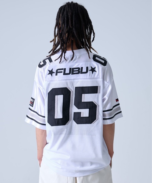 FUBU( フブ)の「FUBU フブ ブランド ロゴ チーム ワッペン 刺繍 アメカジ Vネック 半袖 シャツ ゲームシャツ(その他トップス・メンズ・サックスブルー/ブラック/ホワイト/レッド・L/XXL/XL/M)」の9枚目の写真