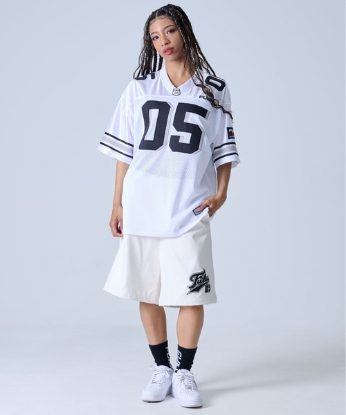 FUBU( フブ)の「FUBU フブ ブランド ロゴ チーム ワッペン 刺繍 アメカジ Vネック 半袖 シャツ ゲームシャツ(その他トップス・メンズ・サックスブルー/ブラック/ホワイト/レッド・L/XXL/XL/M)」の12枚目の写真