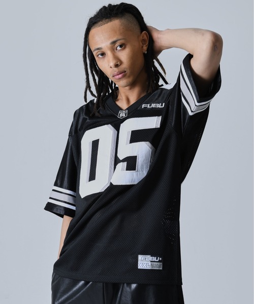 FUBU( フブ)の「FUBU フブ ブランド ロゴ チーム ワッペン 刺繍 アメカジ Vネック 半袖 シャツ ゲームシャツ(その他トップス・メンズ・サックスブルー/ブラック/ホワイト/レッド・L/XXL/XL/M)」の13枚目の写真