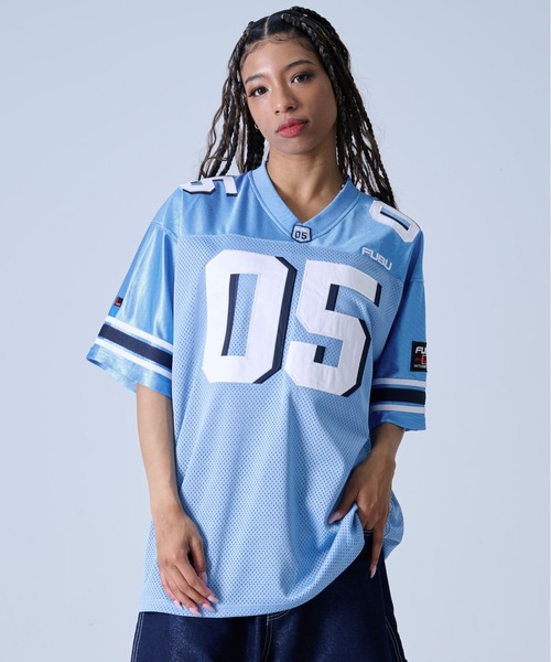 FUBU( フブ)の「FUBU フブ ブランド ロゴ チーム ワッペン 刺繍 アメカジ Vネック 半袖 シャツ ゲームシャツ(その他トップス・メンズ・サックスブルー/ブラック/ホワイト/レッド・L/XXL/XL/M)」の20枚目の写真