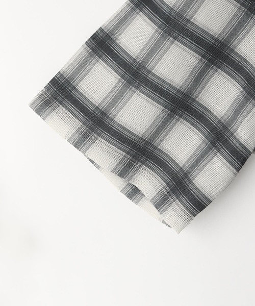 LOWRYS FARM（ローリーズファーム）の「メッシュオンブレチェックシャツＳＳ　 325557（シャツ/ブラウス・メンズ・グレー/ブルー/ブラック/ブラウン・MEDIUM/LARGE）」の8枚目の写真