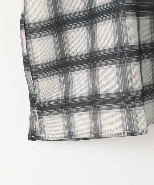 LOWRYS FARM（ローリーズファーム）の「メッシュオンブレチェックシャツＳＳ　 325557（シャツ/ブラウス・メンズ・グレー/ブルー/ブラック/ブラウン・MEDIUM/LARGE）」の9枚目の写真