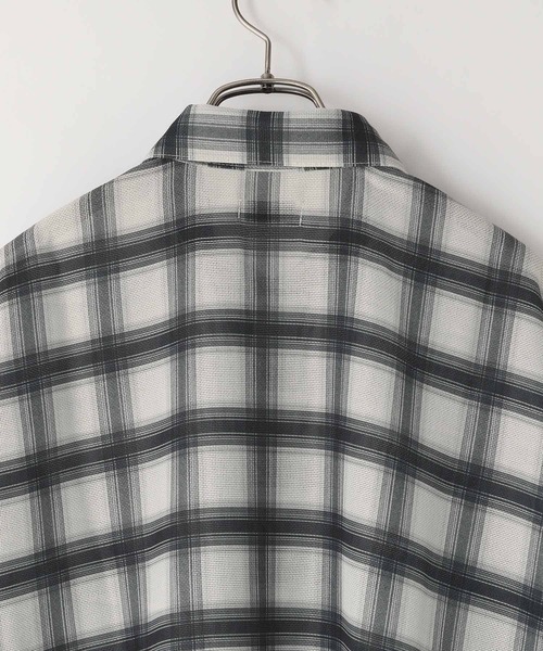 LOWRYS FARM（ローリーズファーム）の「メッシュオンブレチェックシャツＳＳ　 325557（シャツ/ブラウス・メンズ・グレー/ブルー/ブラック/ブラウン・MEDIUM/LARGE）」の10枚目の写真