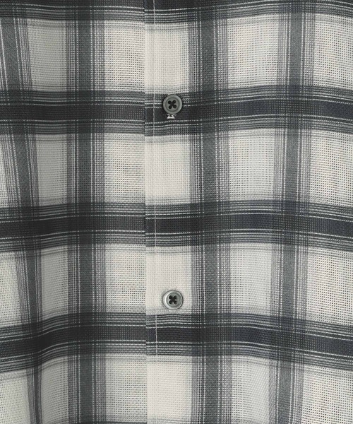 LOWRYS FARM（ローリーズファーム）の「メッシュオンブレチェックシャツＳＳ　 325557（シャツ/ブラウス・メンズ・グレー/ブルー/ブラック/ブラウン・MEDIUM/LARGE）」の11枚目の写真