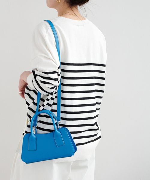 B.C STOCK（ベーセーストック）の「2WAYミニBAG（ショルダーバッグ・レディース・ホワイト/ブルー系その他/シルバー・FREE）」の3枚目の写真