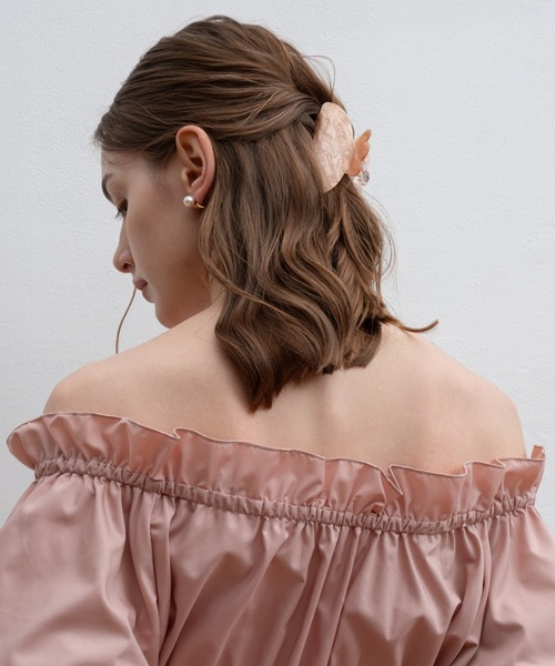 SELFIST(セルフィスト)の「【美的掲載】2wayオフショルティアードワンピース 春服 バルーン袖 長袖 ティアードスカート(ワンピース・レディース・ブラック/アイボリー/ピンク・フリー)」の6枚目の写真