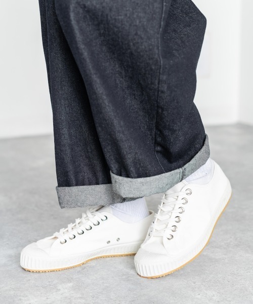 INN-STANT（インスタント）の「INN-STANT インスタント キャンバスレースアップスニーカー（スニーカー・メンズ・インディゴブルー/ホワイト・42/40）」の2枚目の写真