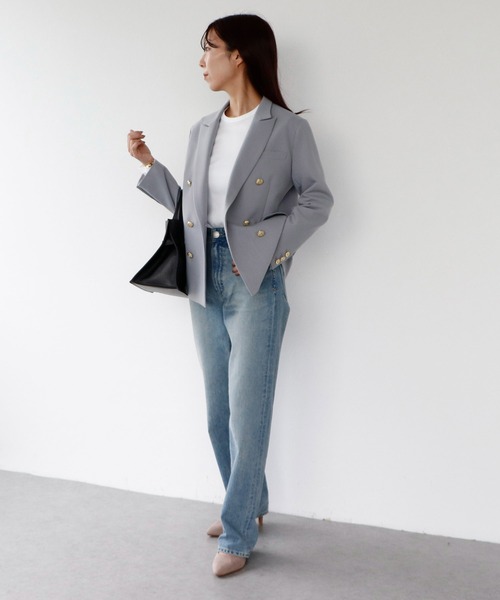 Sirin(シリン)の「【yanuk/ヤヌーク】LEA ローライズボーイズストレート サックス(デニムパンツ・レディース・サックスブルー・X-SMALL/SMALL)」の6枚目の写真