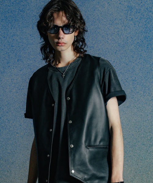 CRIMIE レザーベスト CRIMIE LEATHER VEST BLACK(クライミー・レザーベスト・ブラック