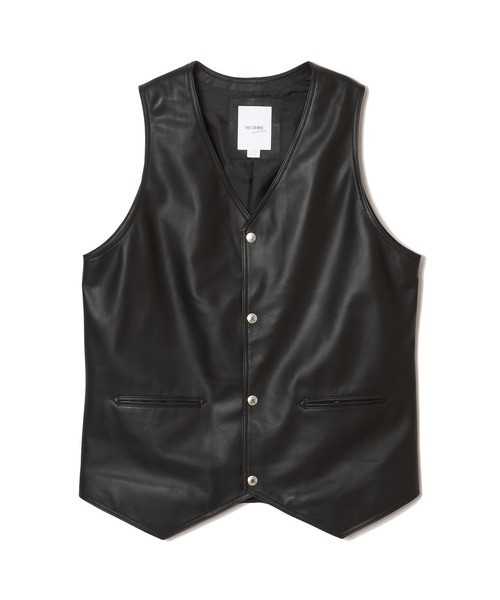 CRIMIE（クライミー）の「SPANISH LAMB LEATHER VEST（ベスト・メンズ・ブラック・M/L/XL/XXL/S）」の3枚目の写真