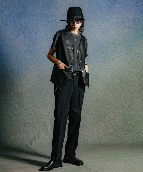 CRIMIE（クライミー）の「SPANISH LAMB LEATHER VEST（ベスト・メンズ・ブラック・M/L/XL/XXL/S）」の7枚目の写真