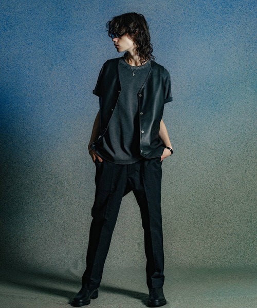 CRIMIE（クライミー）の「SPANISH LAMB LEATHER VEST（ベスト・メンズ・ブラック・M/L/XL/XXL/S）」の8枚目の写真