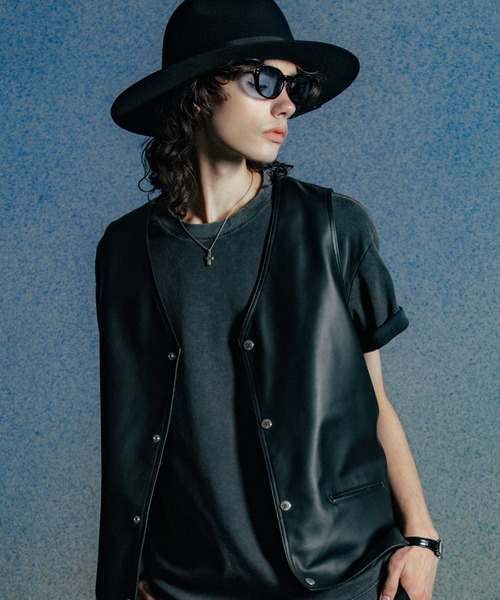 CRIMIE（クライミー）の「SPANISH LAMB LEATHER VEST（ベスト・メンズ・ブラック・M/L/XL/XXL/S）」の9枚目の写真