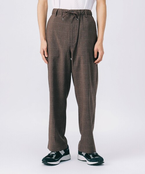 BEAMS HEART（ビームスハート）の「COOLMAX アンクル チェック ワイドイージー パンツ【吸水速乾・接触冷感】（その他パンツ・メンズ・ネイビー/ブラウン・LARGE/SMALL/MEDIUM）」の7枚目の写真