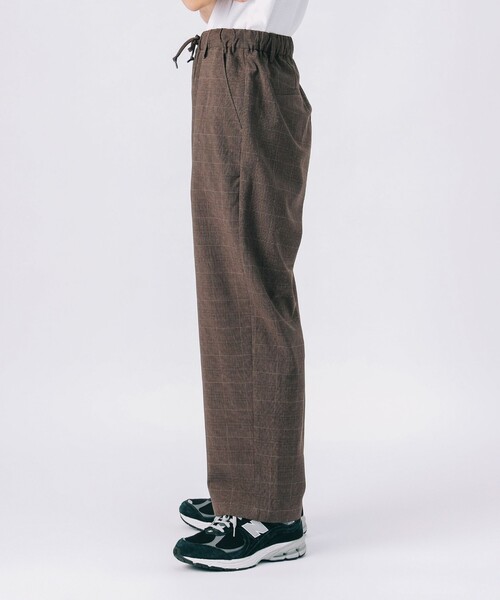 BEAMS HEART（ビームスハート）の「COOLMAX アンクル チェック ワイドイージー パンツ【吸水速乾・接触冷感】（その他パンツ・メンズ・ネイビー/ブラウン・LARGE/SMALL/MEDIUM）」の8枚目の写真