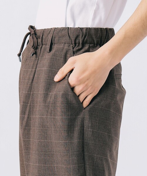 BEAMS HEART（ビームスハート）の「COOLMAX アンクル チェック ワイドイージー パンツ【吸水速乾・接触冷感】（その他パンツ・メンズ・ネイビー/ブラウン・LARGE/SMALL/MEDIUM）」の10枚目の写真