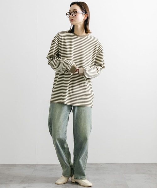 SENSE OF PLACE by URBAN RESEARCH(センスオブプレイスバイアーバンリサーチ)の「ワッフルボーダーロングTシャツ(Tシャツ/カットソー・メンズ・ブルー/ホワイト/オリーブ・MEDIUM/LARGE)」の22枚目の写真