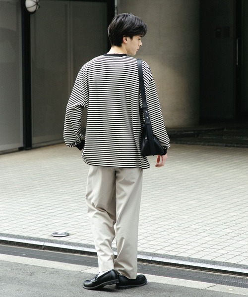 SENSE OF PLACE by URBAN RESEARCH(センスオブプレイスバイアーバンリサーチ)の「ワッフルボーダーロングTシャツ(Tシャツ/カットソー・メンズ・ブルー/ホワイト/オリーブ・MEDIUM/LARGE)」の6枚目の写真