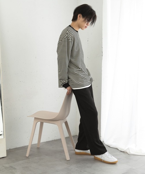 SENSE OF PLACE by URBAN RESEARCH(センスオブプレイスバイアーバンリサーチ)の「ワッフルボーダーロングTシャツ(Tシャツ/カットソー・メンズ・ブルー/ホワイト/オリーブ・MEDIUM/LARGE)」の13枚目の写真