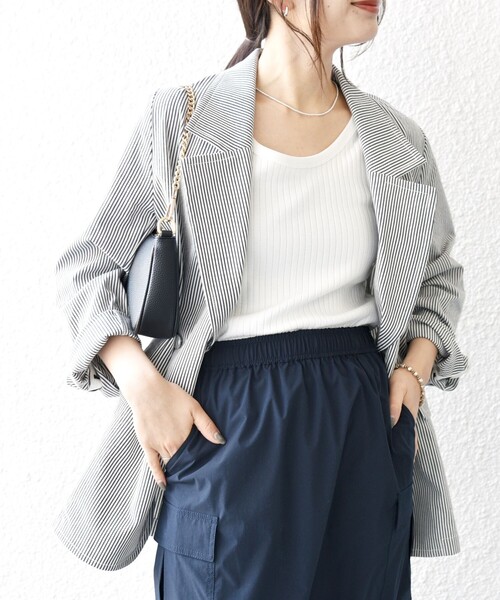 美品TRANS WORK コードレーンストライプジャケット パンツ　セットアップ 美品TRANS WORK コードレーンストライプジャケット パンツ