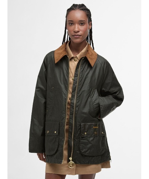 Barbour(バブアー)の「Raelynn ワックス ジャケット(ブルゾン・レディース・オリーブ/ブラック・8)」の2枚目の写真