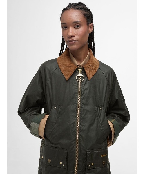 Barbour(バブアー)の「Raelynn ワックス ジャケット(ブルゾン・レディース・オリーブ/ブラック・8)」の5枚目の写真