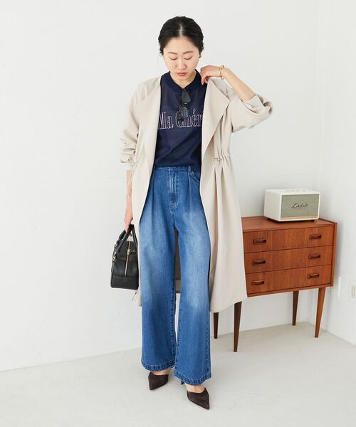le.coeur blanc(ルクールブラン)の「シアー刺繍ロゴニットプルオーバー(ニット/セーター・レディース・ライトグレー/ネイビー/アイボリー・38)」の5枚目の写真