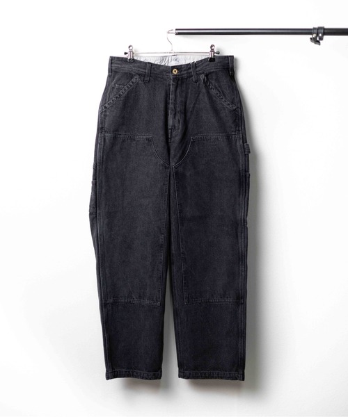 UNIVERSAL OVERALL(ユニバーサルオーバーオール)の「『UNIVERSAL OVERALL』DENIM PAINTER PANTS(デニムパンツ・メンズ・ブラック/ブルー・MEDIUM/X-LARGE/LARGE)」の2枚目の写真