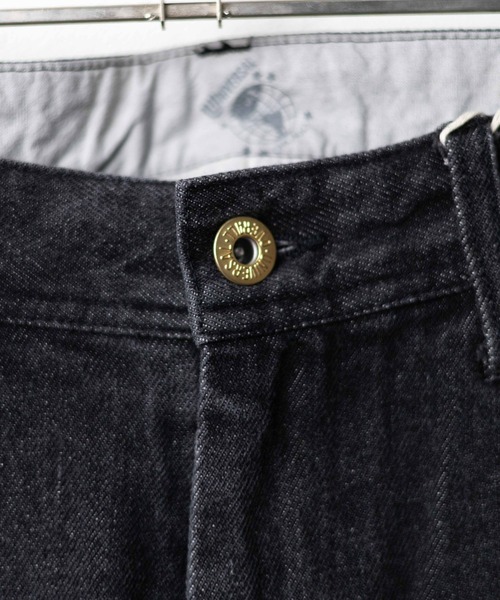 UNIVERSAL OVERALL(ユニバーサルオーバーオール)の「『UNIVERSAL OVERALL』DENIM PAINTER PANTS(デニムパンツ・メンズ・ブラック/ブルー・MEDIUM/X-LARGE/LARGE)」の4枚目の写真