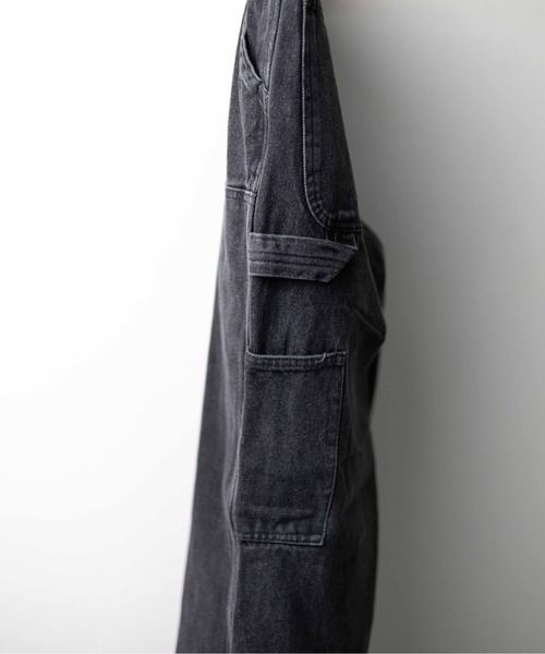 UNIVERSAL OVERALL(ユニバーサルオーバーオール)の「『UNIVERSAL OVERALL』DENIM PAINTER PANTS(デニムパンツ・メンズ・ブラック/ブルー・MEDIUM/X-LARGE/LARGE)」の9枚目の写真