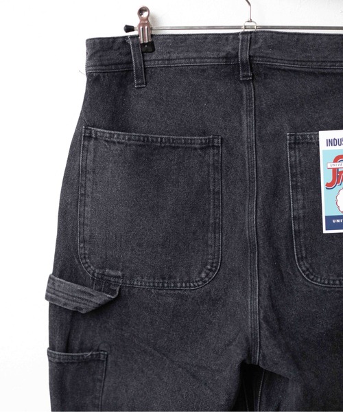 UNIVERSAL OVERALL(ユニバーサルオーバーオール)の「『UNIVERSAL OVERALL』DENIM PAINTER PANTS(デニムパンツ・メンズ・ブラック/ブルー・MEDIUM/X-LARGE/LARGE)」の13枚目の写真