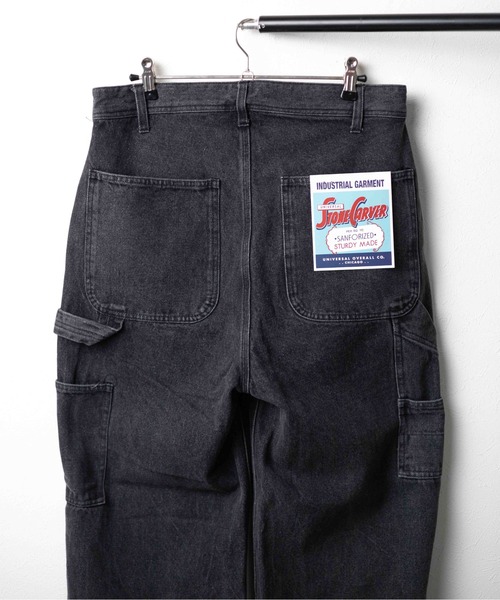 UNIVERSAL OVERALL(ユニバーサルオーバーオール)の「『UNIVERSAL OVERALL』DENIM PAINTER PANTS(デニムパンツ・メンズ・ブラック/ブルー・MEDIUM/X-LARGE/LARGE)」の15枚目の写真
