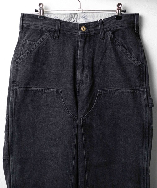 UNIVERSAL OVERALL(ユニバーサルオーバーオール)の「『UNIVERSAL OVERALL』DENIM PAINTER PANTS(デニムパンツ・メンズ・ブラック/ブルー・MEDIUM/X-LARGE/LARGE)」の3枚目の写真
