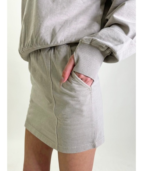 EGOIST（エゴイスト）の「加工裏毛ミニスカート（スカート・レディース・ブラック/ベージュ・FREE）」の20枚目の写真