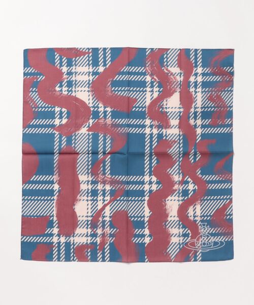 Vivienne Westwood(ヴィヴィアンウエストウッド)の「VIV SQUIGGLE HANDKERCHIE 58X58(バンダナ/スカーフ・レディース・ブルー系その他/グレー系その他・FREE)」の2枚目の写真