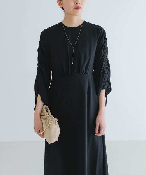 ワンピース Ayaco423 セール】LA MAISON ギャザースリーブワンピース（ワンピース