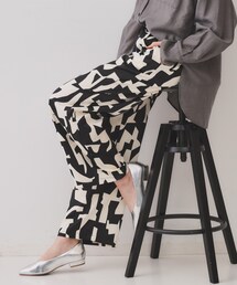 OPAQUE.CLIP | 幾何プリントイージーワイドパンツ【洗濯機洗い可】(その他パンツ)