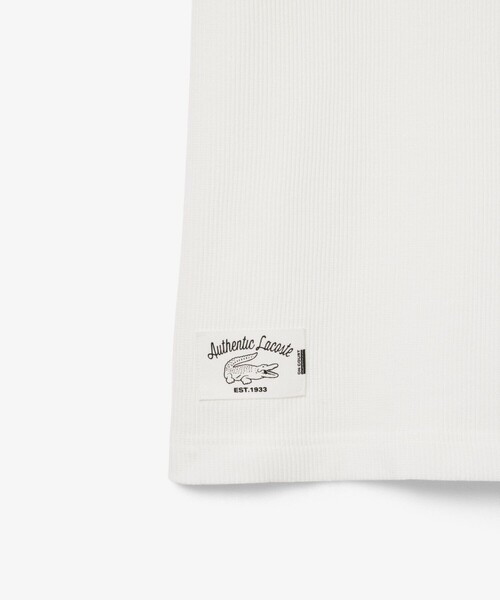 LACOSTE（ラコステ）の「スクエアニットポロシャツ（ポロシャツ・メンズ・グレー/ホワイト・3/4/5/2）」の6枚目の写真