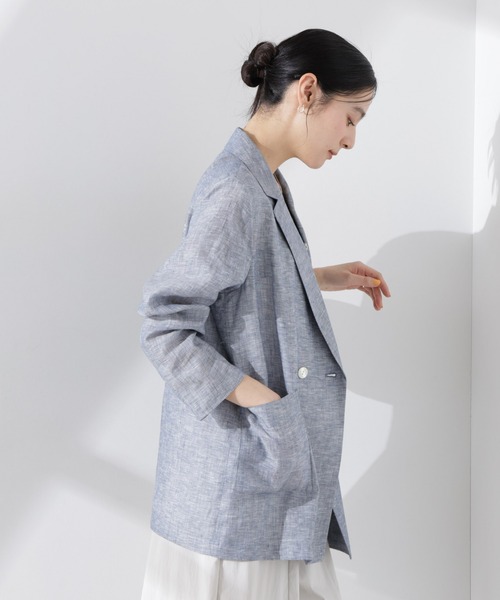 新品 ナノユニバース ヨーロピアンフラックス シアージャケット ヨーロピアン フラックス シアージャケット（ セットアップ 可）