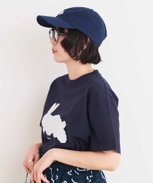 I am I in fact...(アイアムアイインファクト)の「●run rabbit Tシャツ(Tシャツ/カットソー・レディース・ホワイト/ネイビー・FREE)」の9枚目の写真
