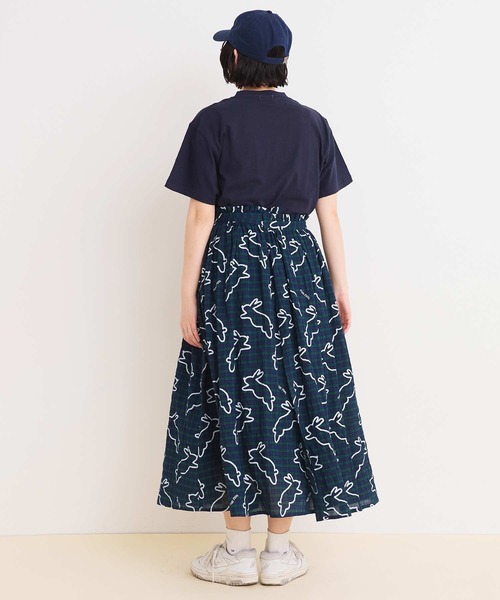 I am I in fact...(アイアムアイインファクト)の「●run rabbit Tシャツ(Tシャツ/カットソー・レディース・ホワイト/ネイビー・FREE)」の17枚目の写真