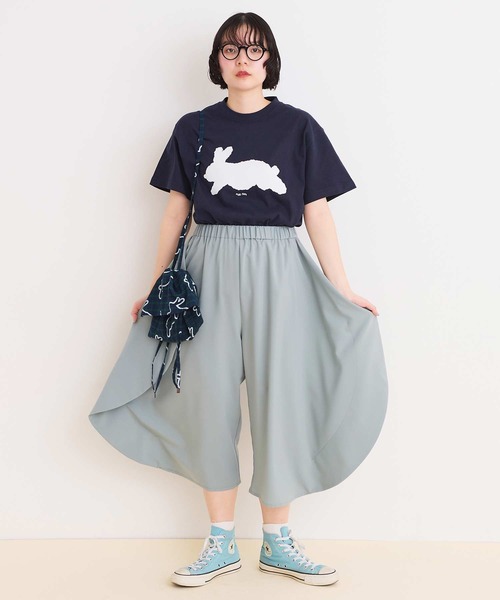 I am I in fact...(アイアムアイインファクト)の「●run rabbit Tシャツ(Tシャツ/カットソー・レディース・ホワイト/ネイビー・FREE)」の21枚目の写真